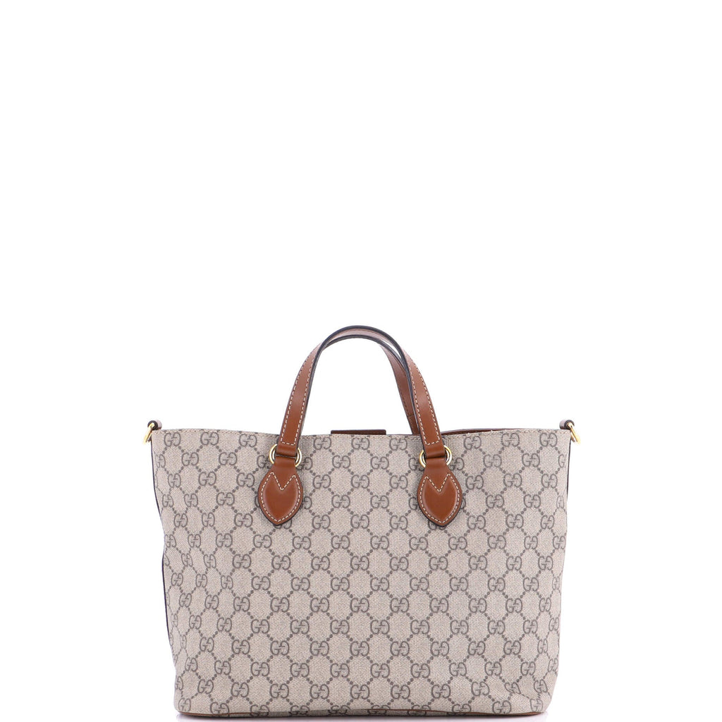 Convertible Soft Tote GG Coated Canvas with Leather Small
