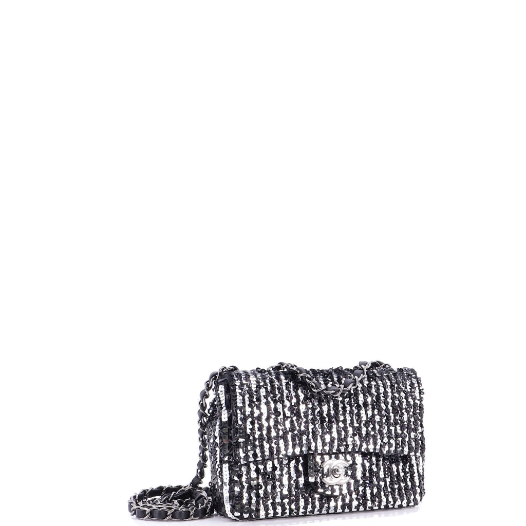 Classic Single Flap Bag Sequins Mini