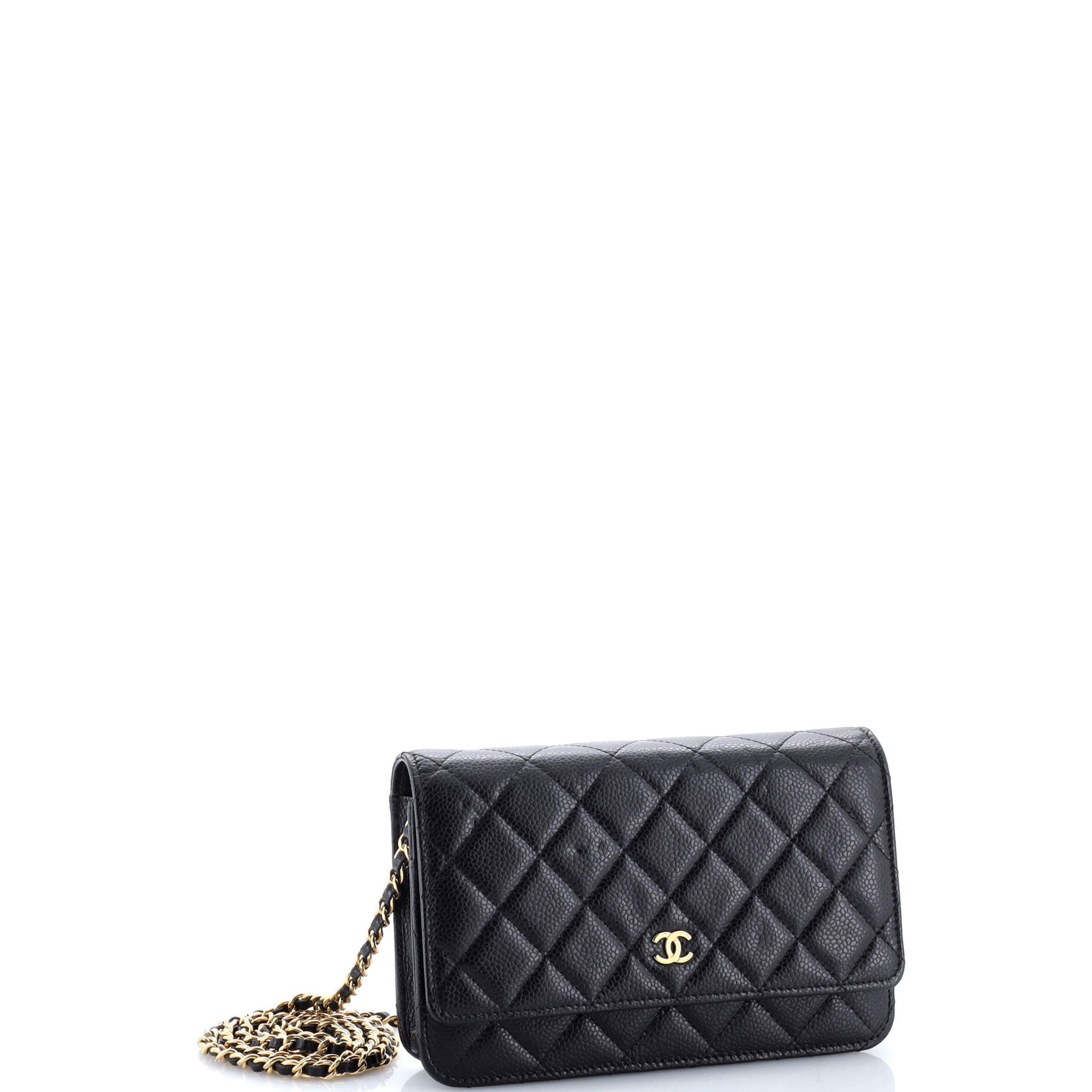 Wallet on Chain Quilted Caviar