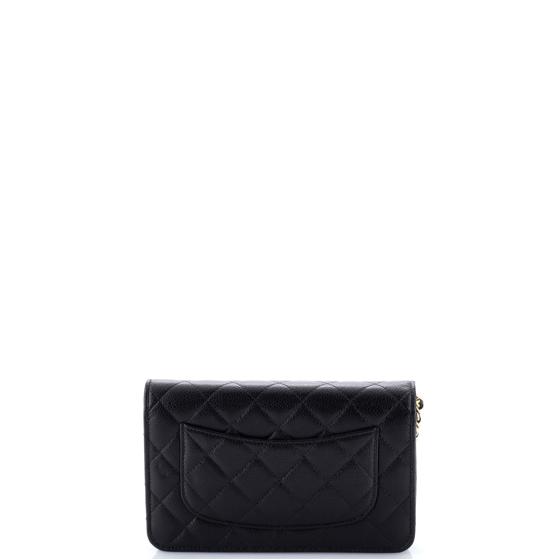 Wallet on Chain Quilted Caviar