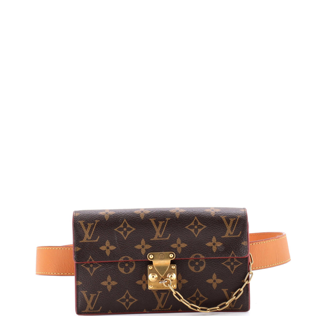 S Lock Belt Pouch Monogram Canvas
