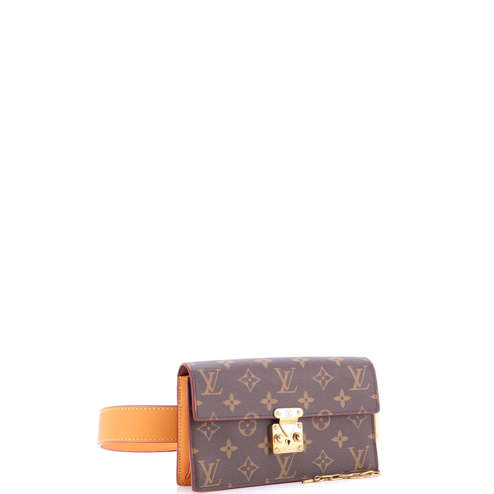 S Lock Belt Pouch Monogram Canvas