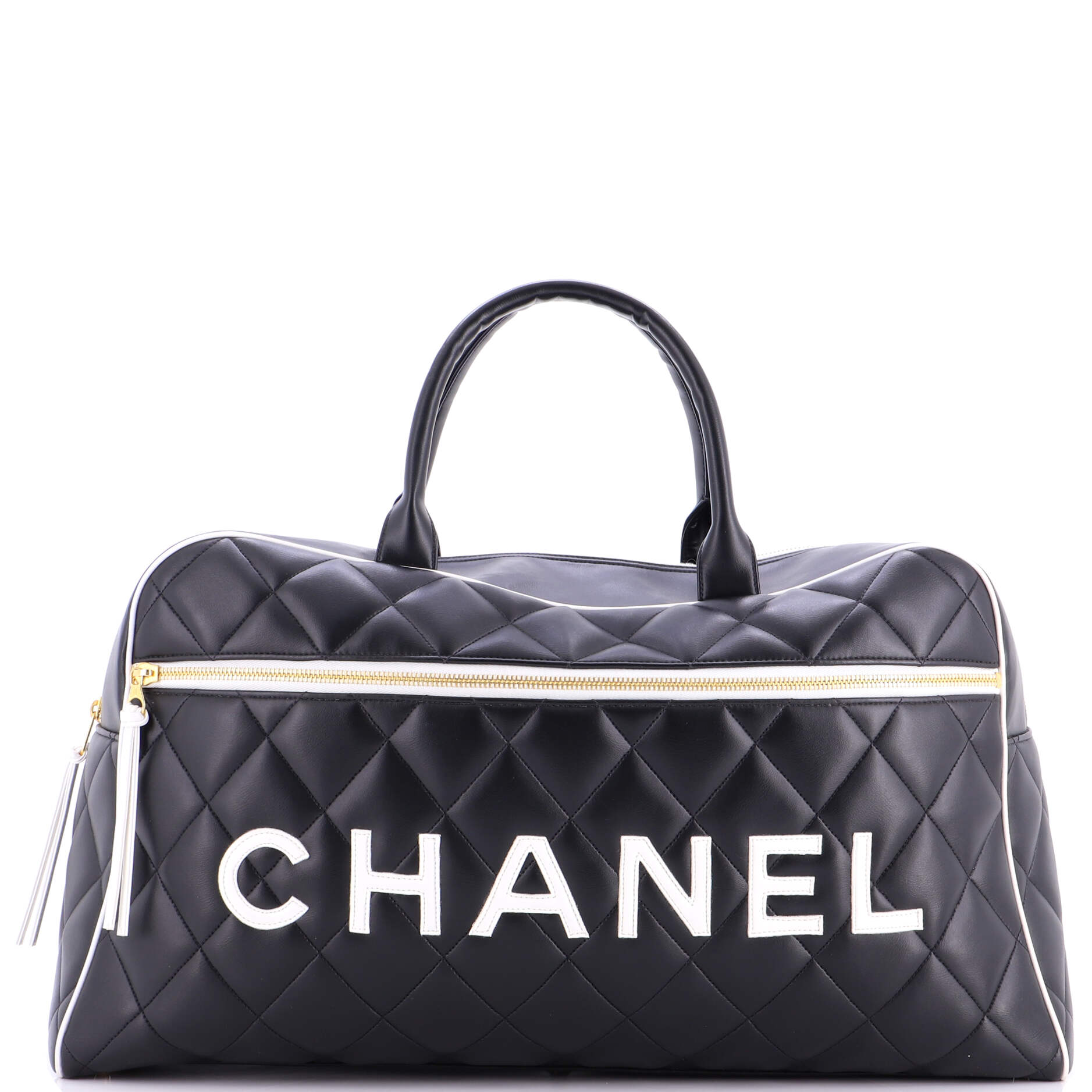 Vintage Logo Bowler Bag Quilted Lambskin Large