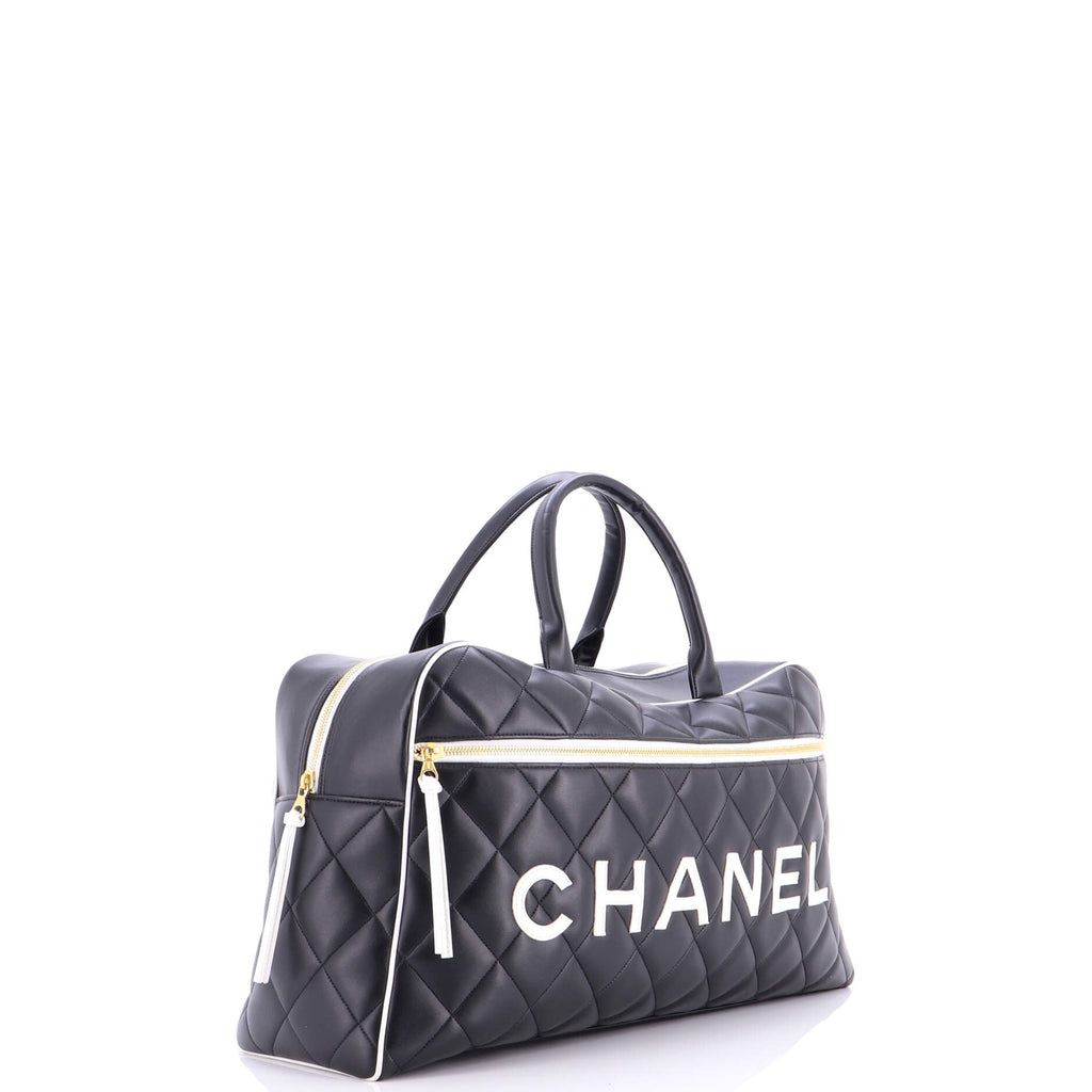 Vintage Logo Bowler Bag Quilted Lambskin Large