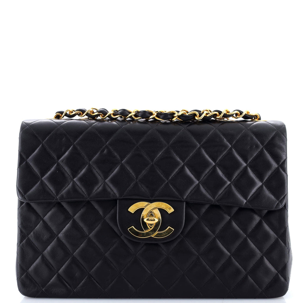 Vintage Classic Single Flap Bag Quilted Lambskin Maxi