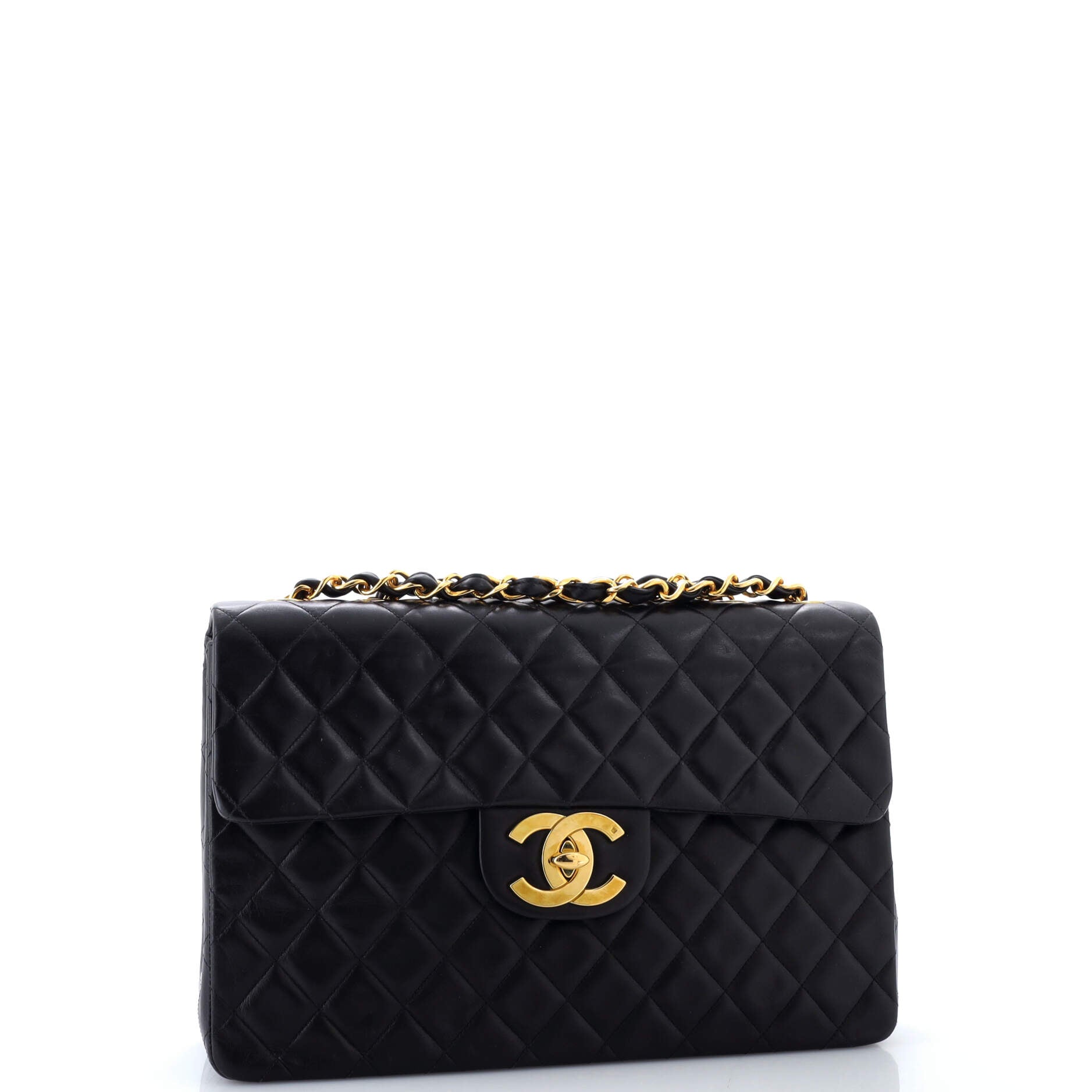 Vintage Classic Single Flap Bag Quilted Lambskin Maxi
