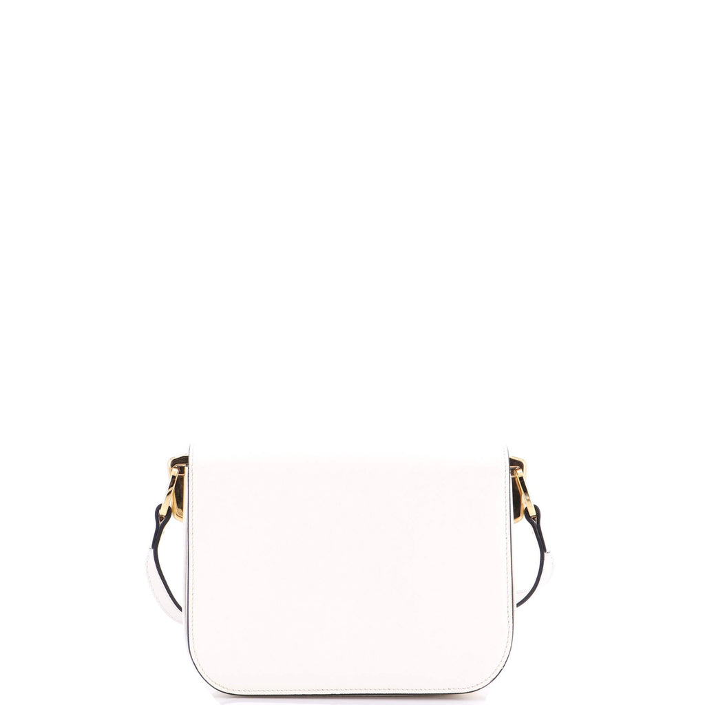 Embleme Flap Bag Saffiano Leather Small