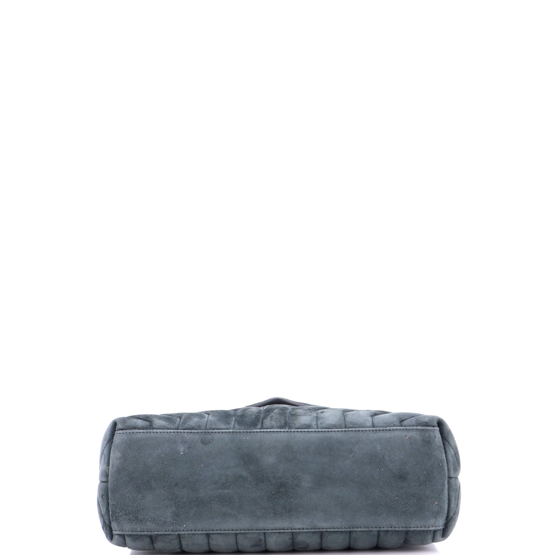 Loulou Shoulder Bag Matelasse Chevron Suede Medium