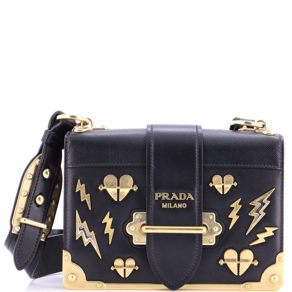 Cahier Crossbody Bag Embellished Leather Small
