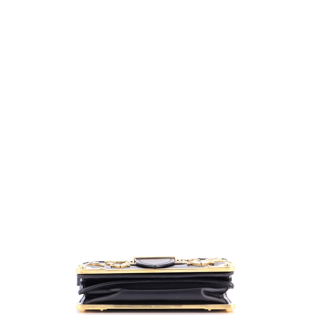 Cahier Crossbody Bag Embellished Leather Small
