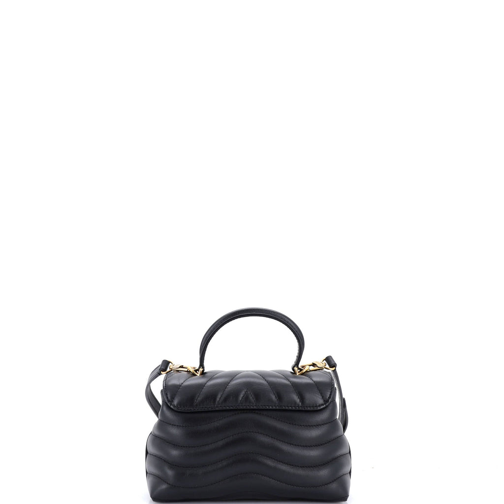 New Wave Hold Me Top Handle Bag Quilted Leather