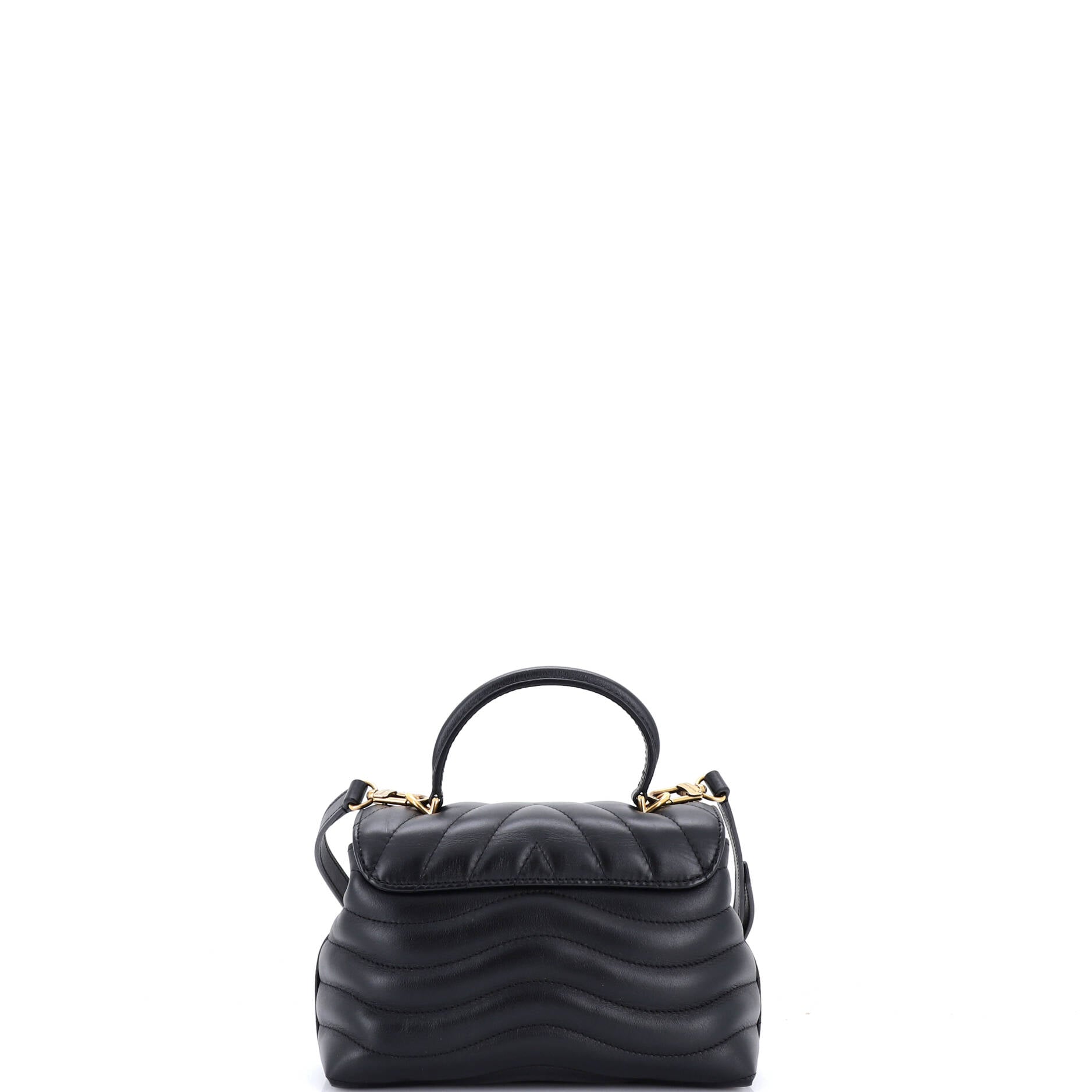 New Wave Hold Me Top Handle Bag Quilted Leather