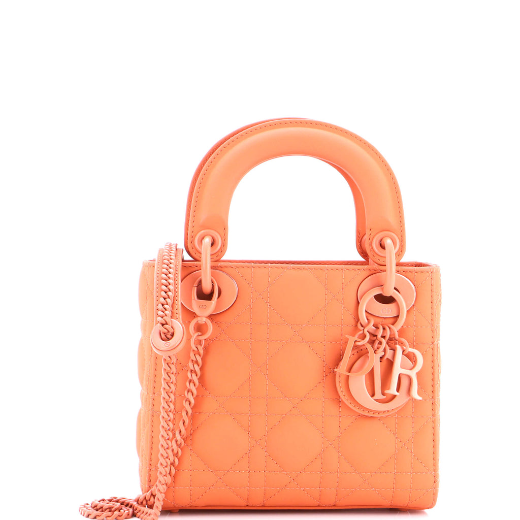 Ultra Matte Lady Dior Chain Bag Cannage Quilt Calfskin Mini