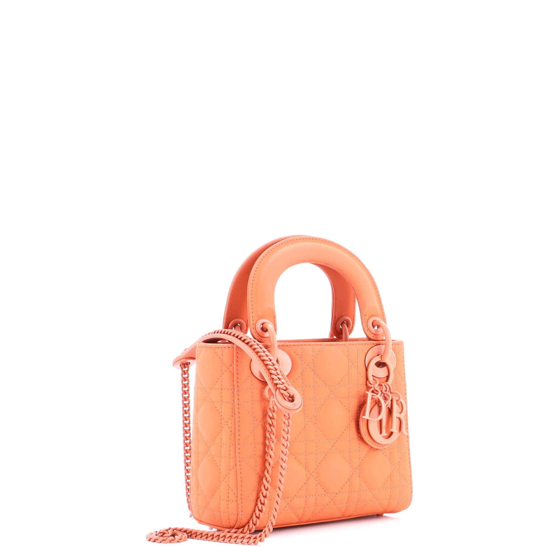 Ultra Matte Lady Dior Chain Bag Cannage Quilt Calfskin Mini