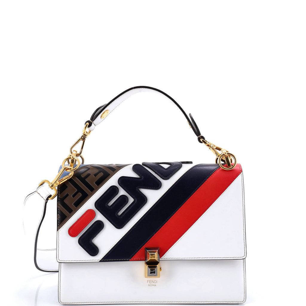 Mania Logo Kan I Bag Inlaid Leather Medium