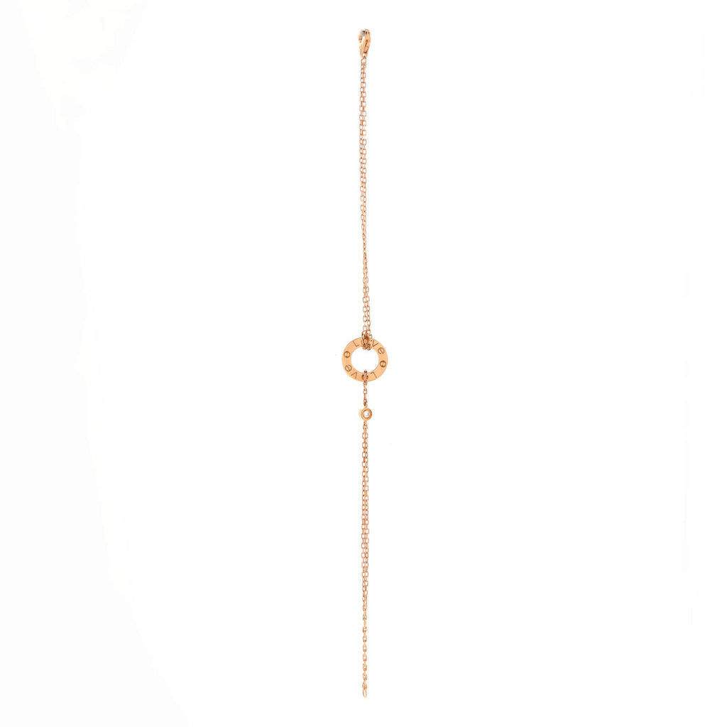2 Diamonds Love Bracelet 18K Rose Gold with Diamonds