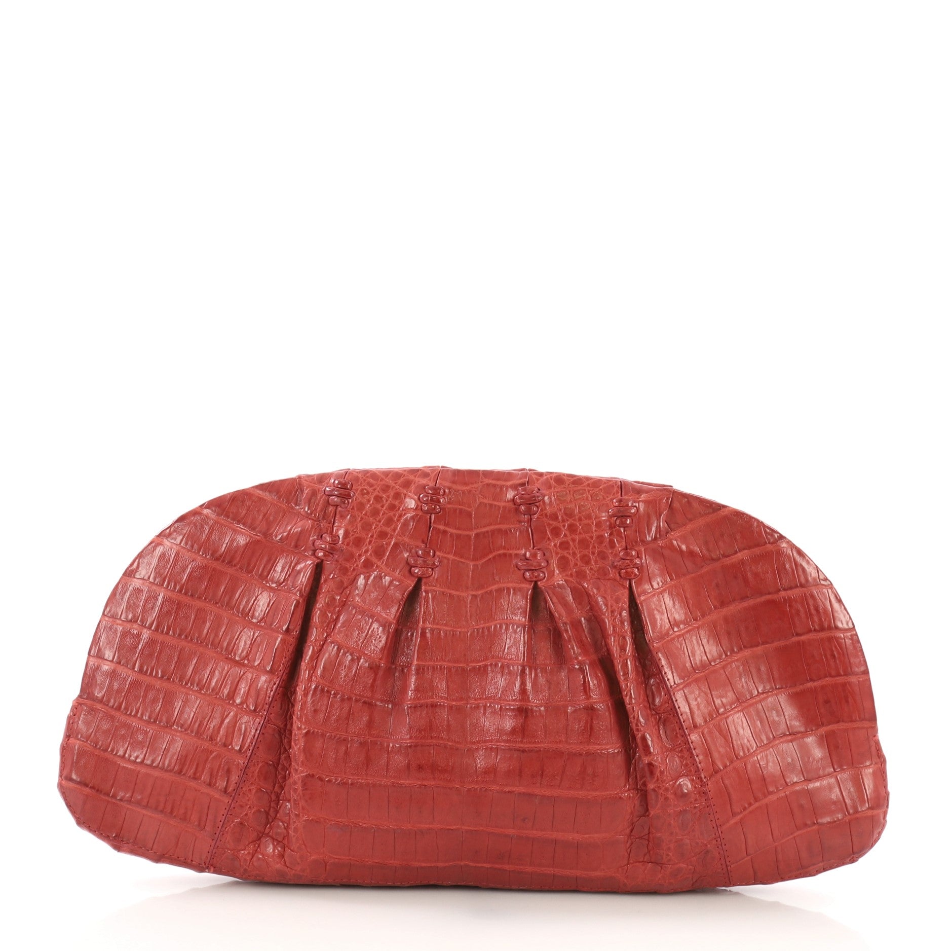 Clutch Pleated Crocodile Long