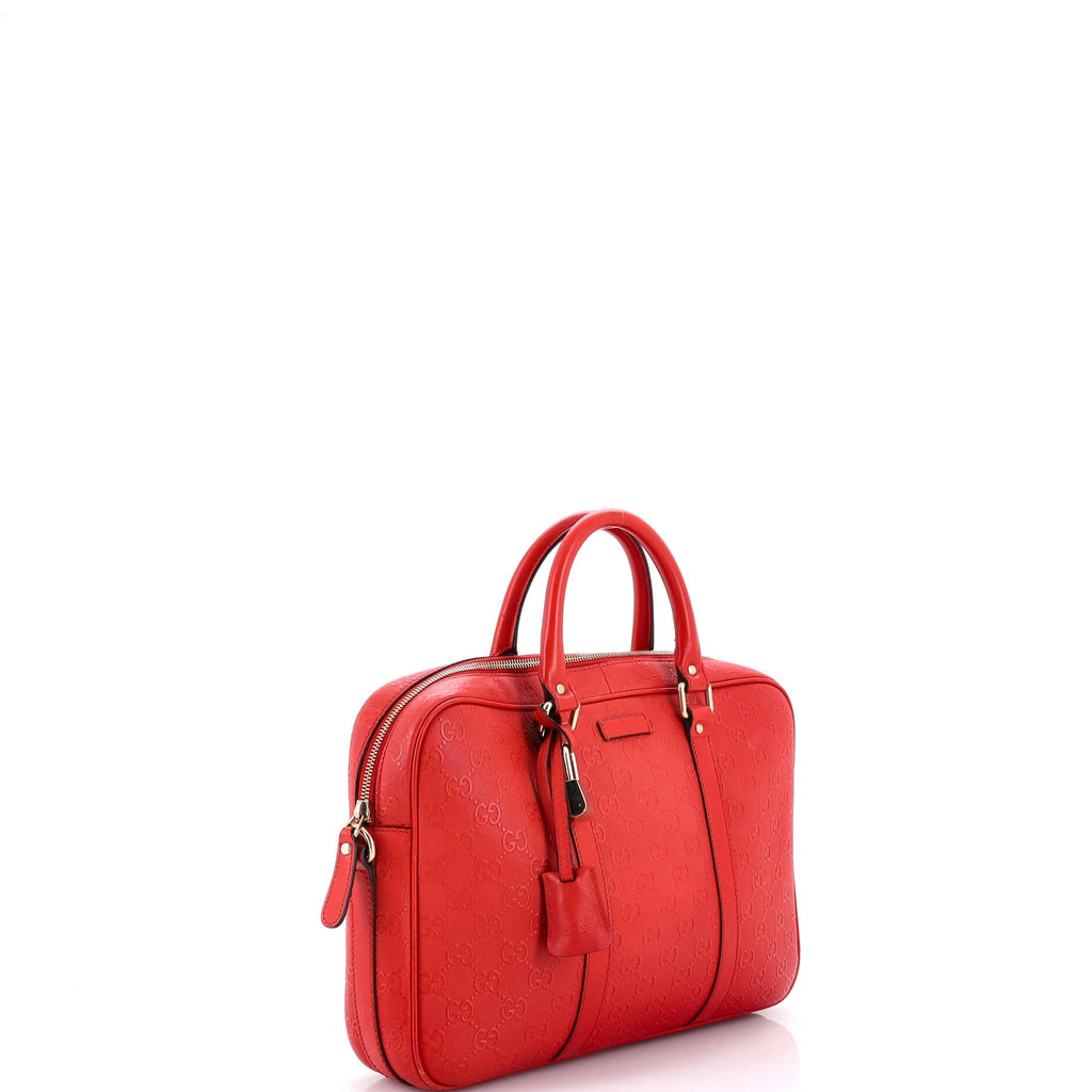 Signature Convertible Briefcase Guccissima Leather Medium