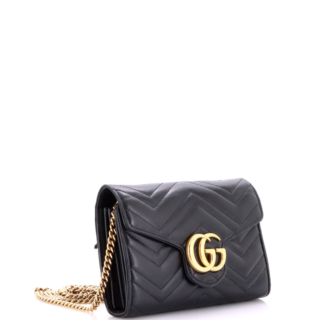 GG Marmont Chain Wallet Matelasse Leather Mini