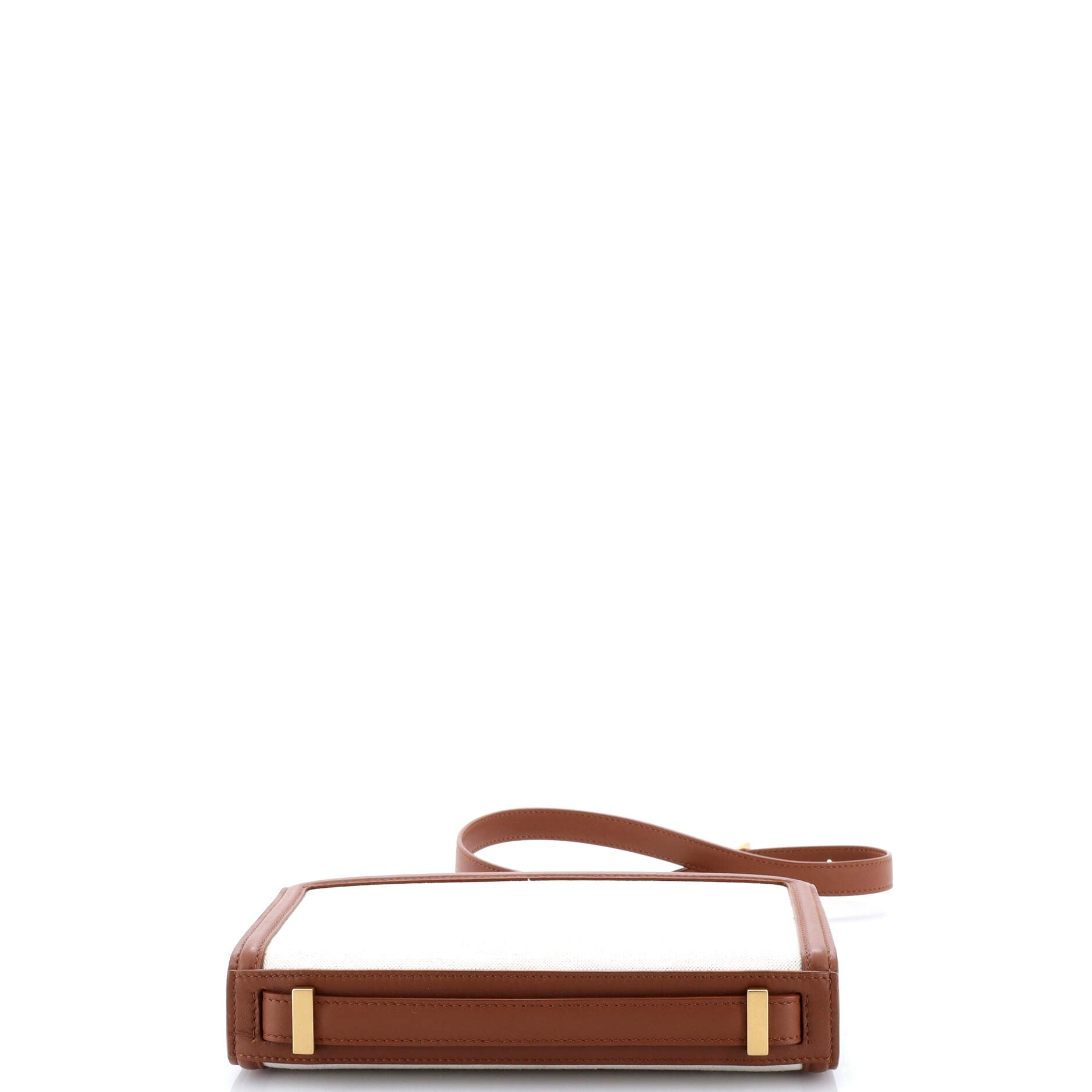 Reversed Shoulder Bag Canvas and Leather