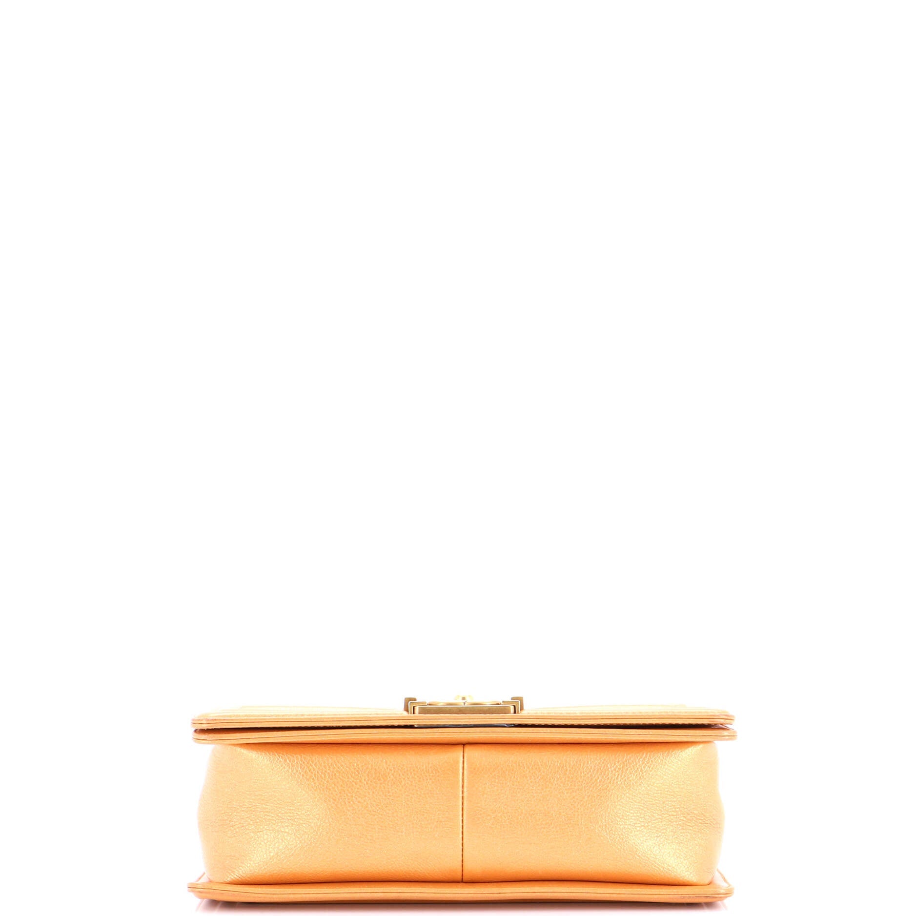Boy Flap Bag Quilted Metallic Calfskin Old Medium