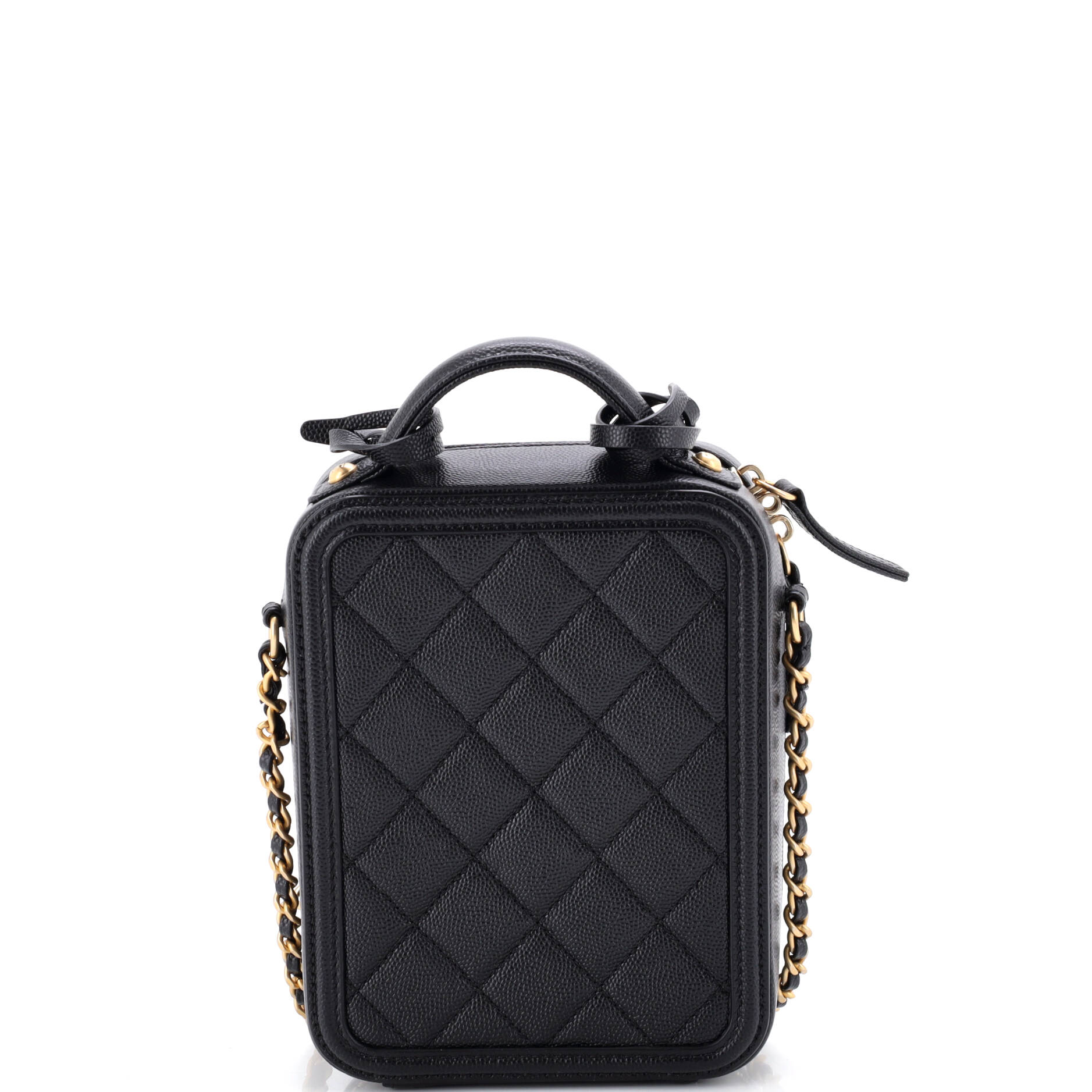 Filigree Vertical Vanity Case Quilted Caviar