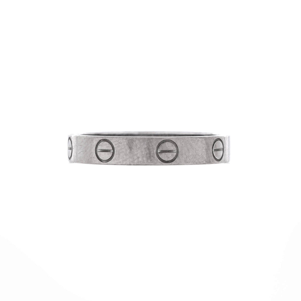 Love Wedding Band Ring 18K White Gold
