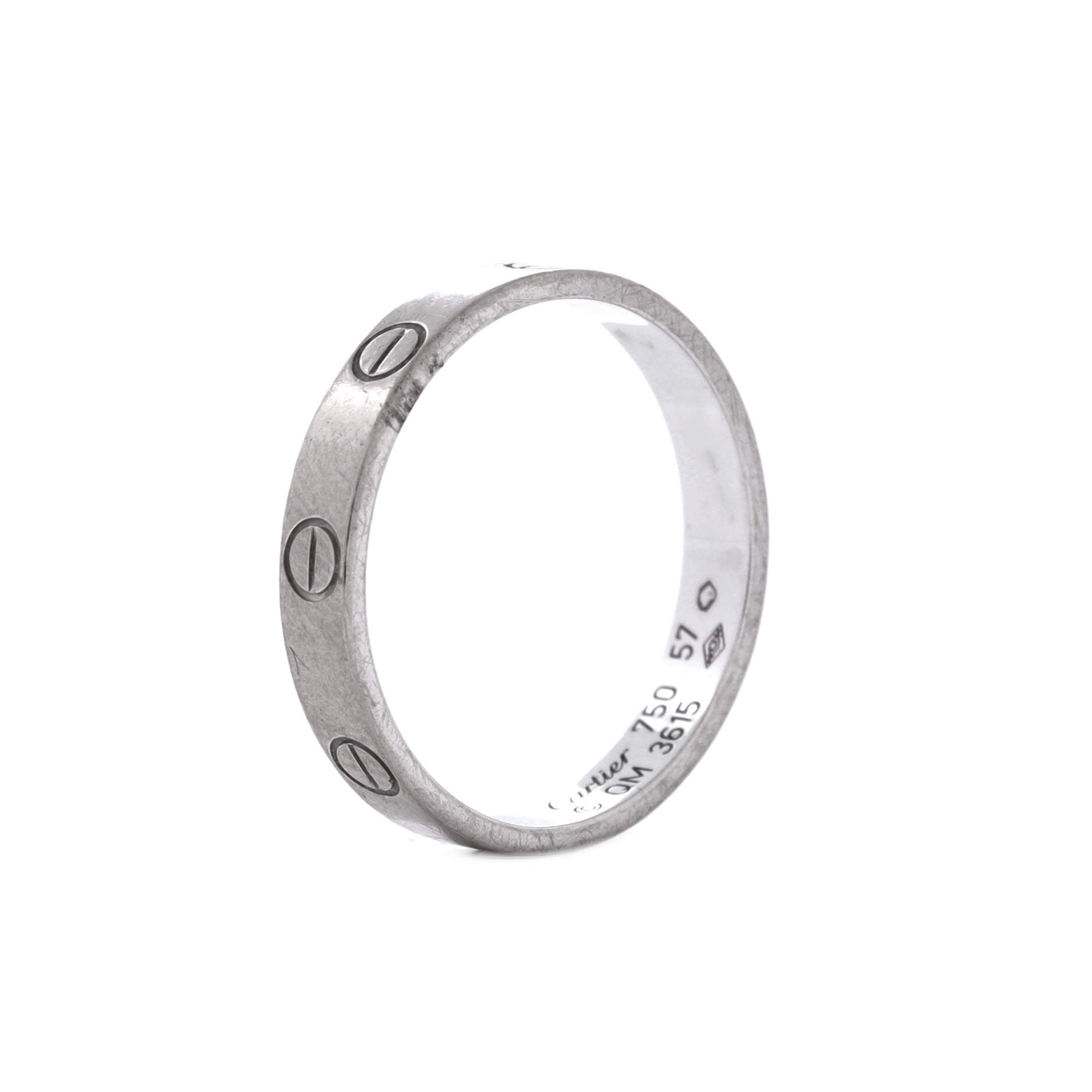 Love Wedding Band Ring 18K White Gold