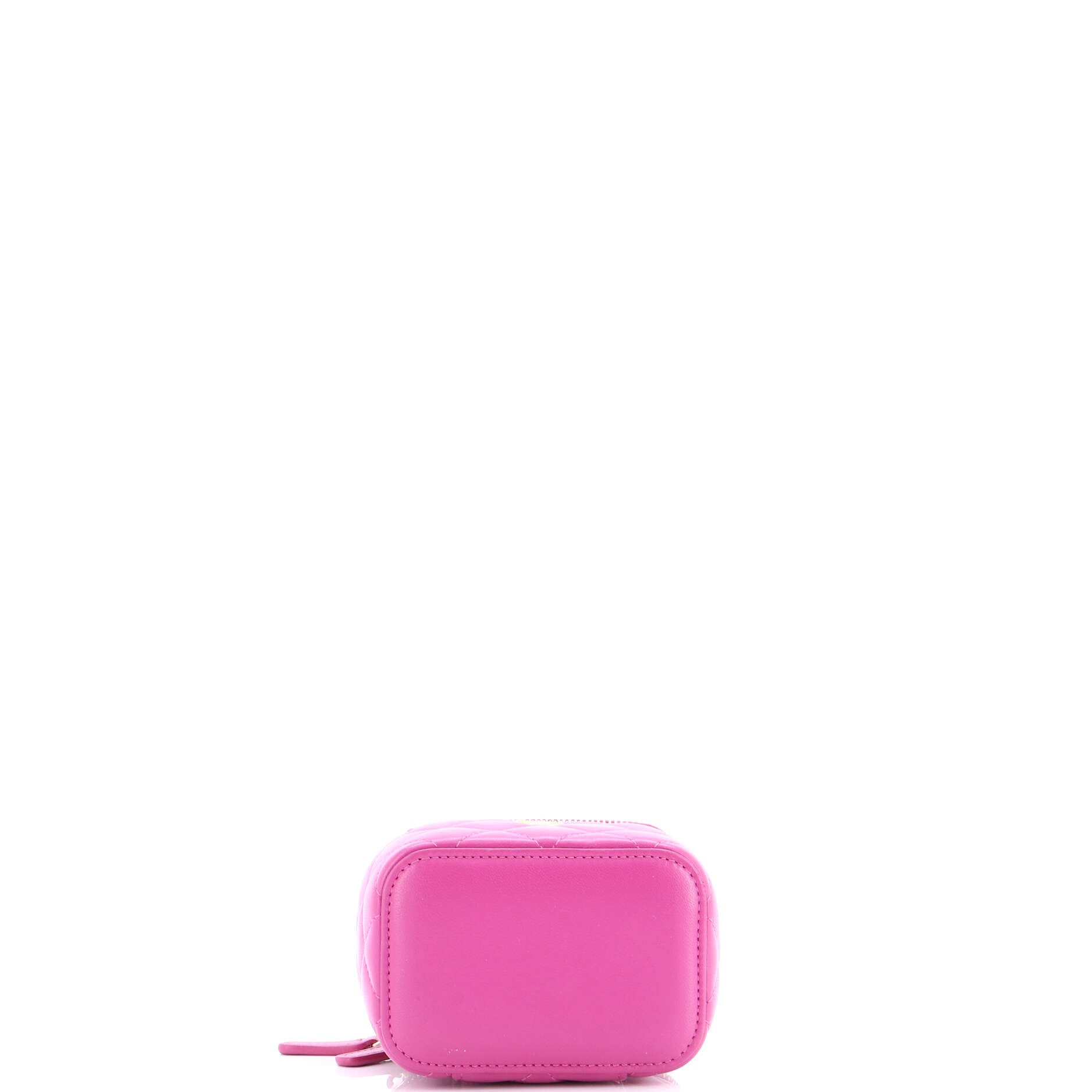 Pearl Crush Vanity Case with Chain Quilted Lambskin Mini