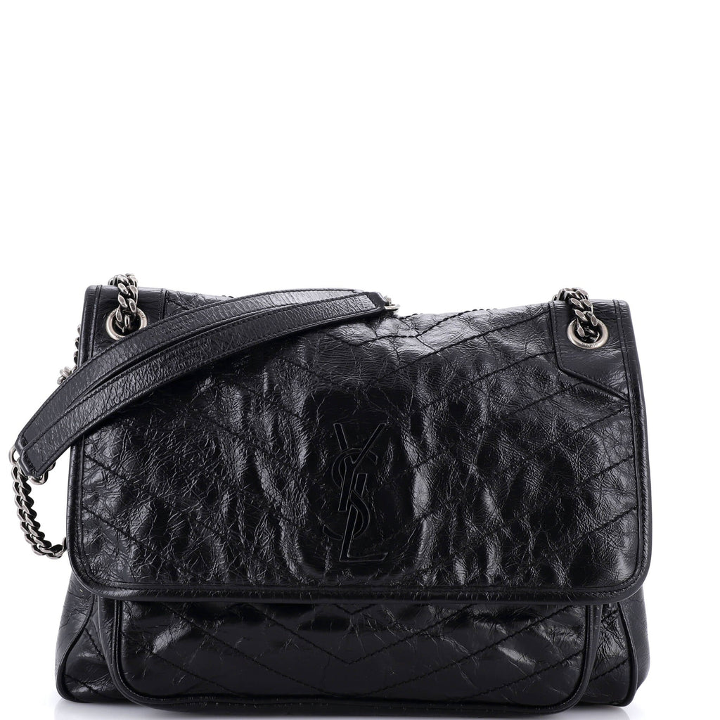 Niki Chain Flap Bag Matelasse Chevron Leather Large