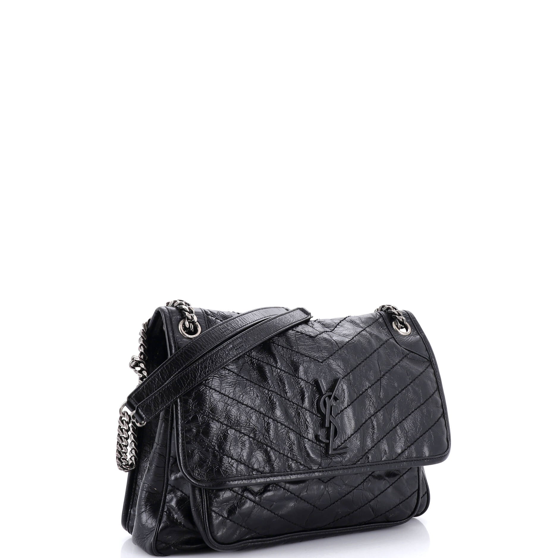 Niki Chain Flap Bag Matelasse Chevron Leather Large