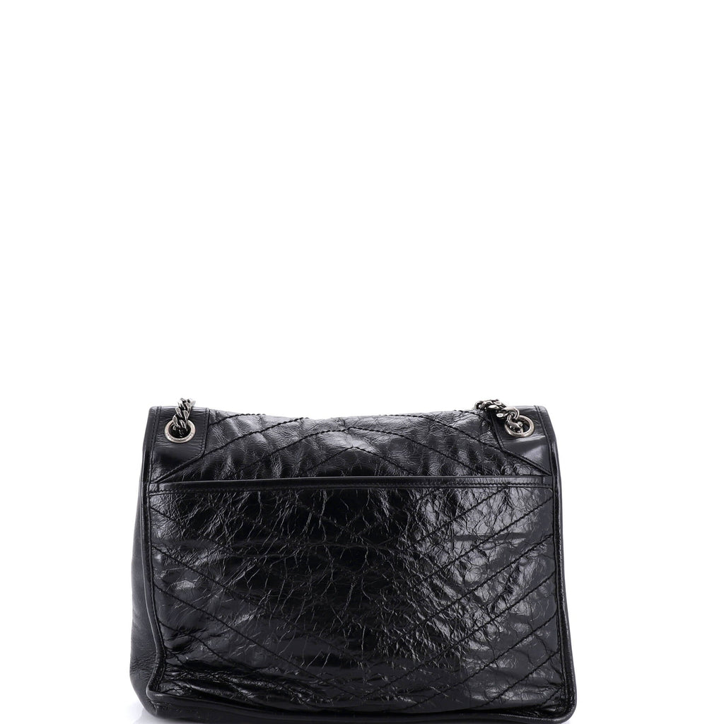 Niki Chain Flap Bag Matelasse Chevron Leather Large