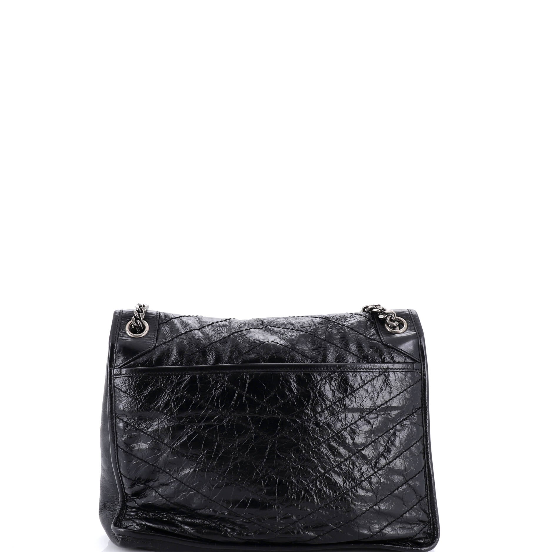 Niki Chain Flap Bag Matelasse Chevron Leather Large