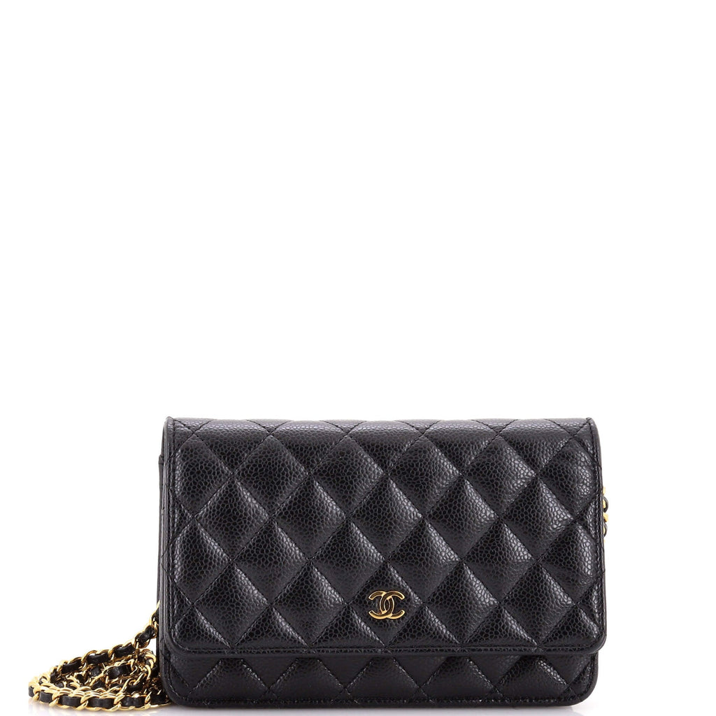 Wallet on Chain Quilted Caviar