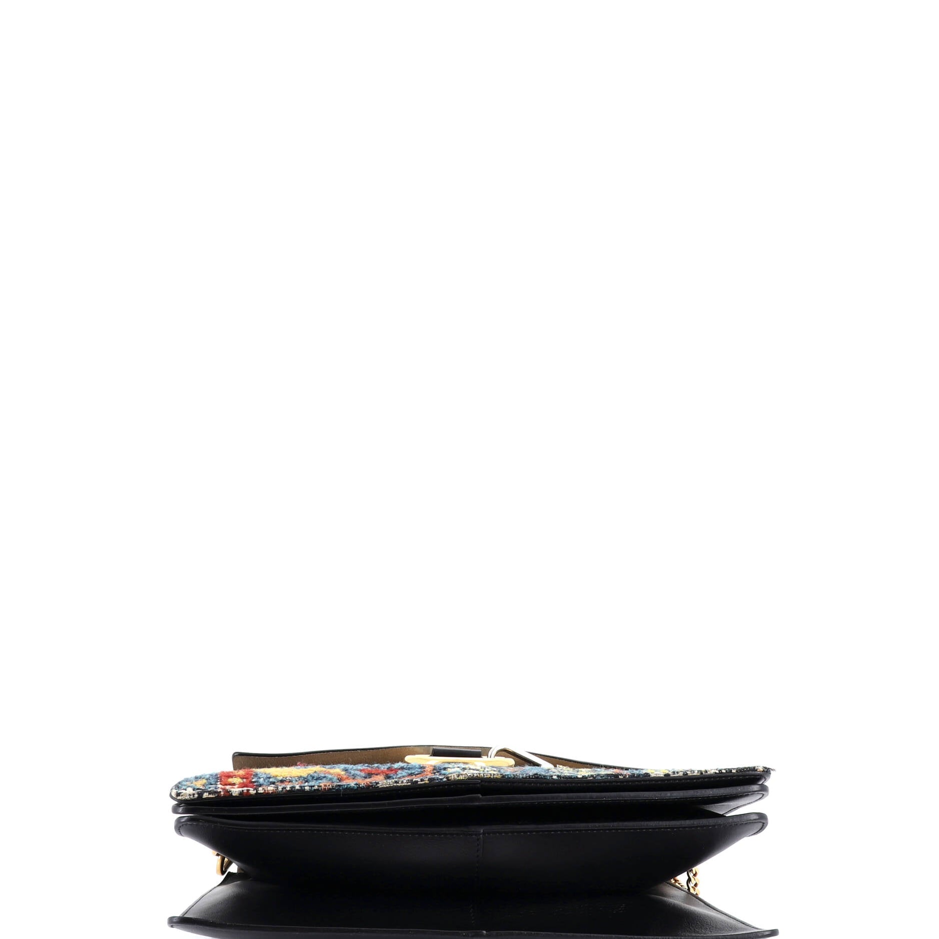 Faye Shoulder Bag Leather and Tapestry Medium