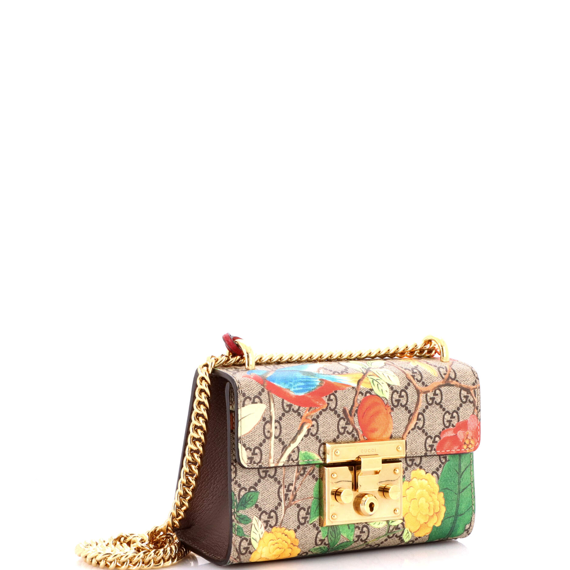 Padlock Shoulder Bag Tian Print GG Coated Canvas Small