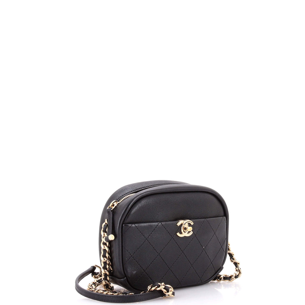 Casual Trip Camera Case Quilted Goatskin Small