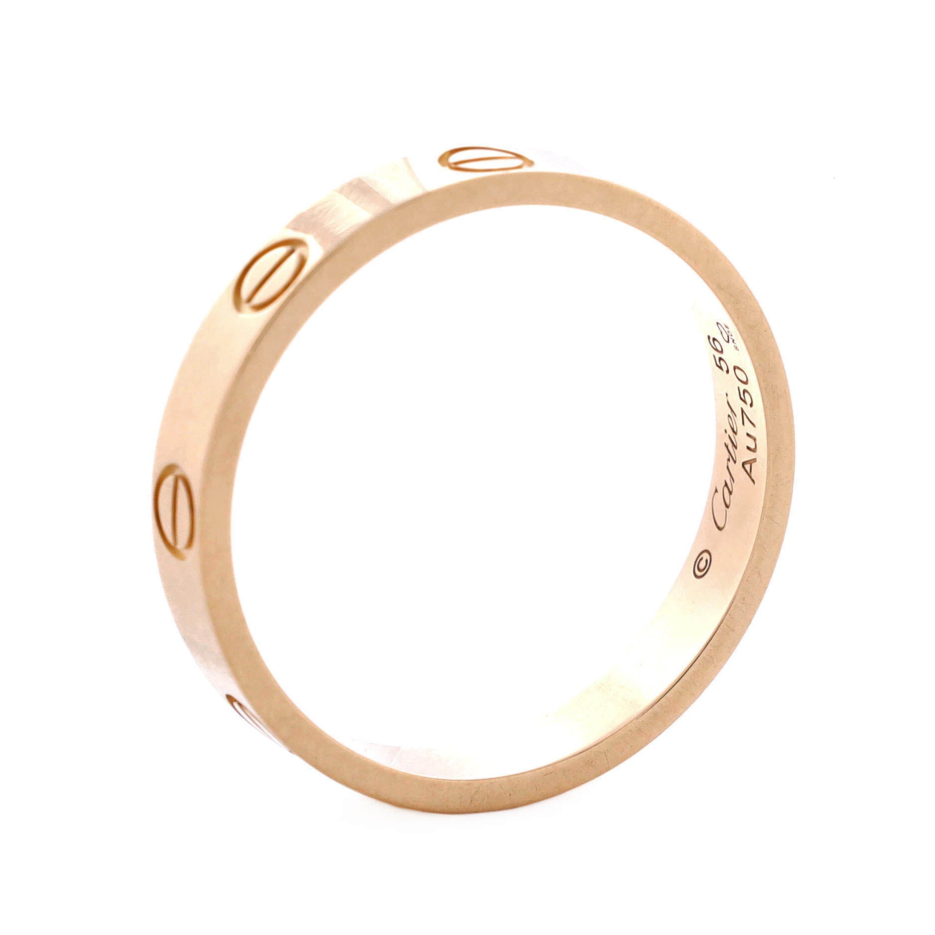 Love Wedding Band Ring 18K Yellow Gold