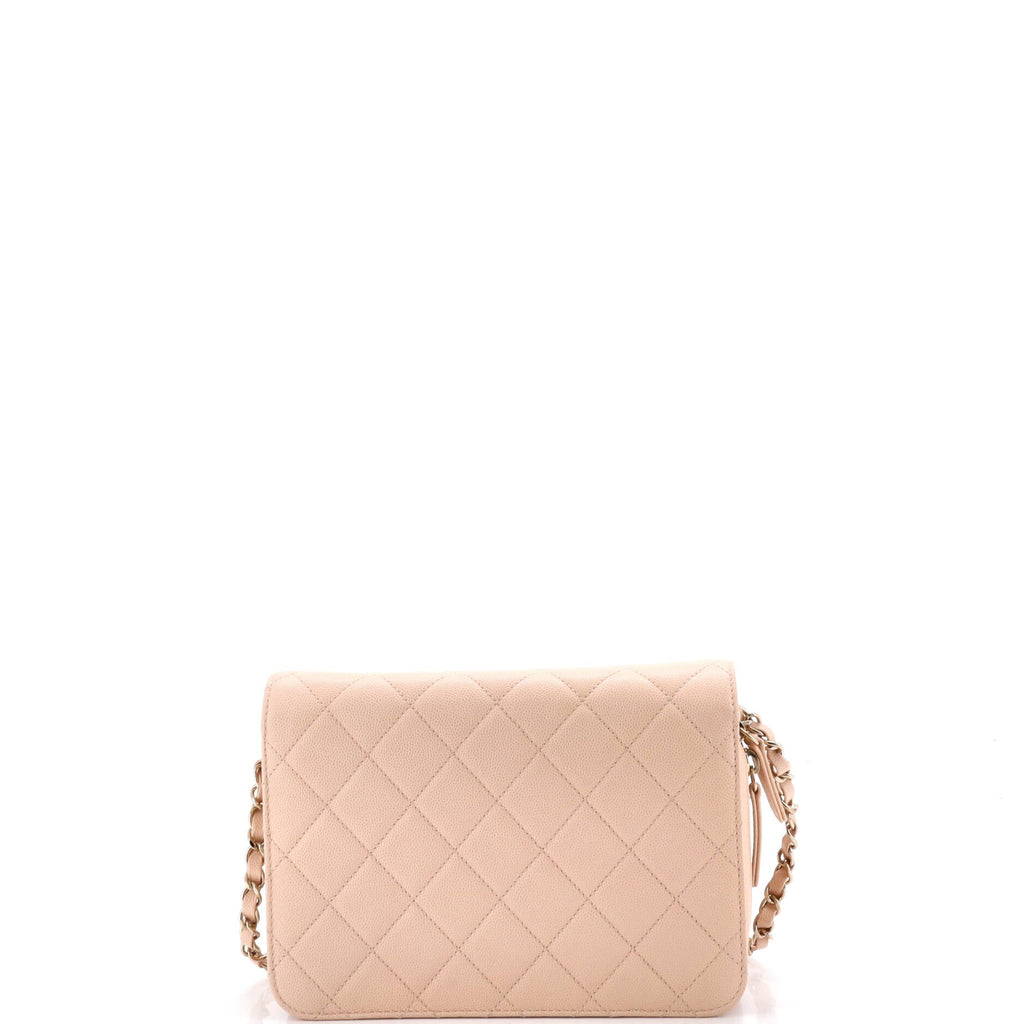 Like a Wallet Flap Bag Quilted Caviar Small