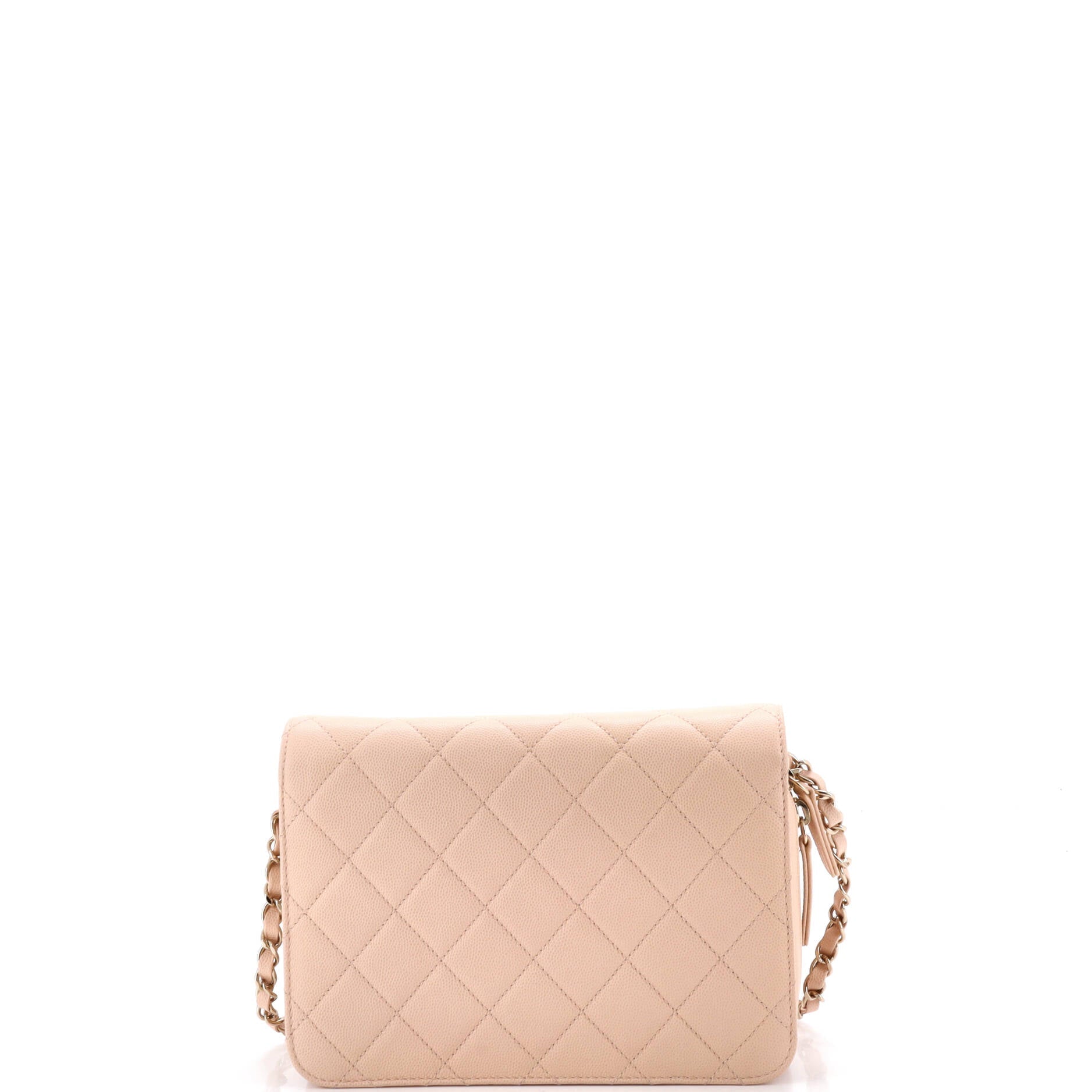 Like a Wallet Flap Bag Quilted Caviar Small