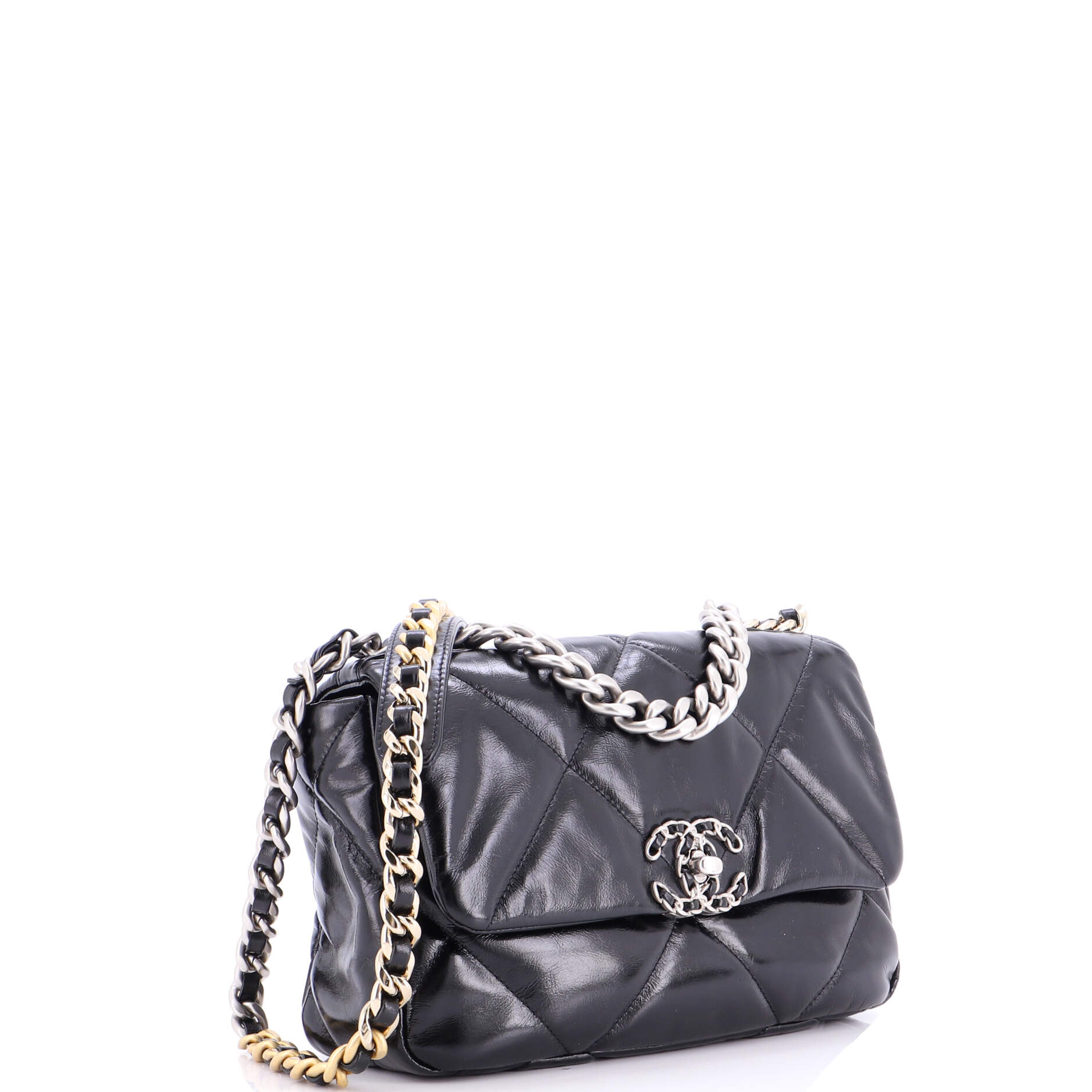 19 Flap Bag Quilted Leather Medium