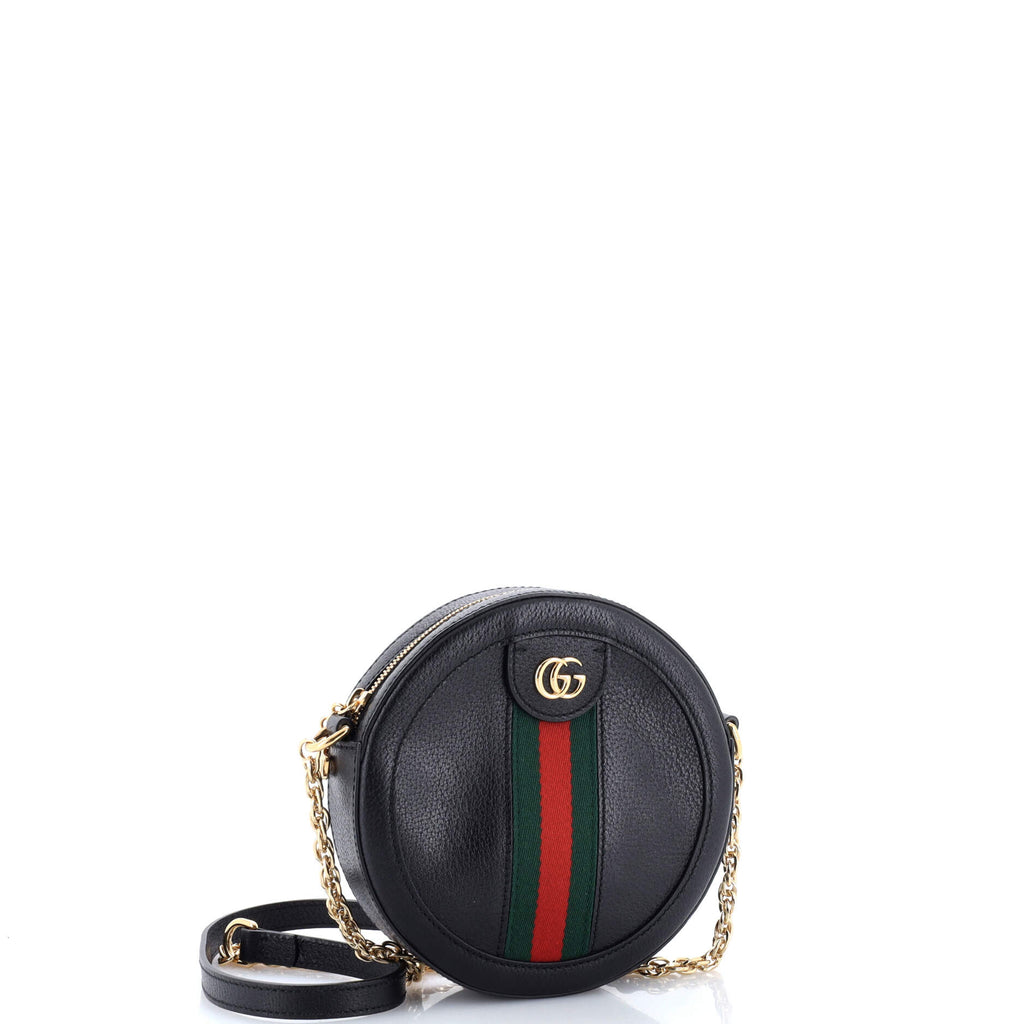 Ophidia Round Shoulder Bag Leather Mini