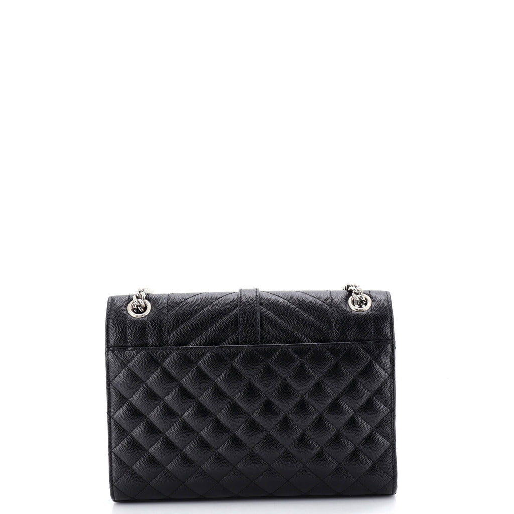 Classic Monogram Envelope Satchel Mixed Matelasse Leather Medium