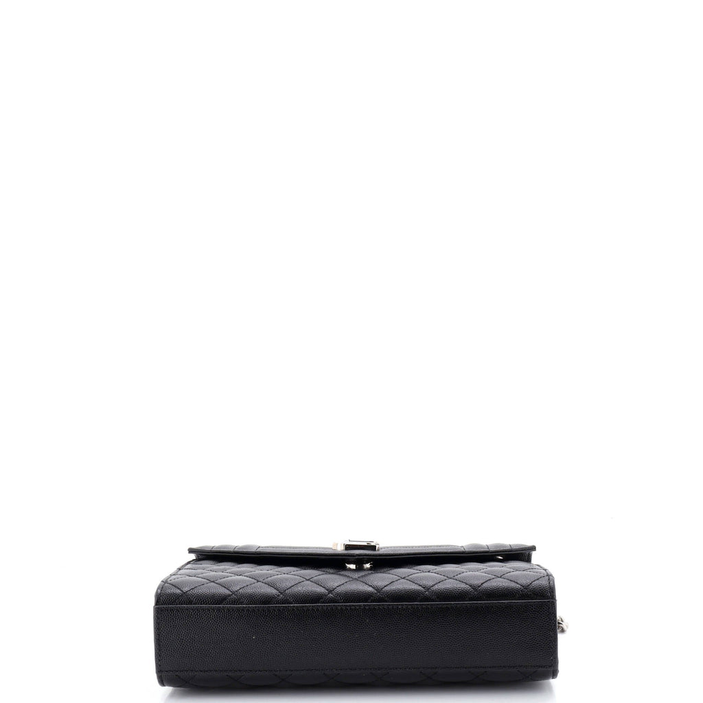 Classic Monogram Envelope Satchel Mixed Matelasse Leather Medium