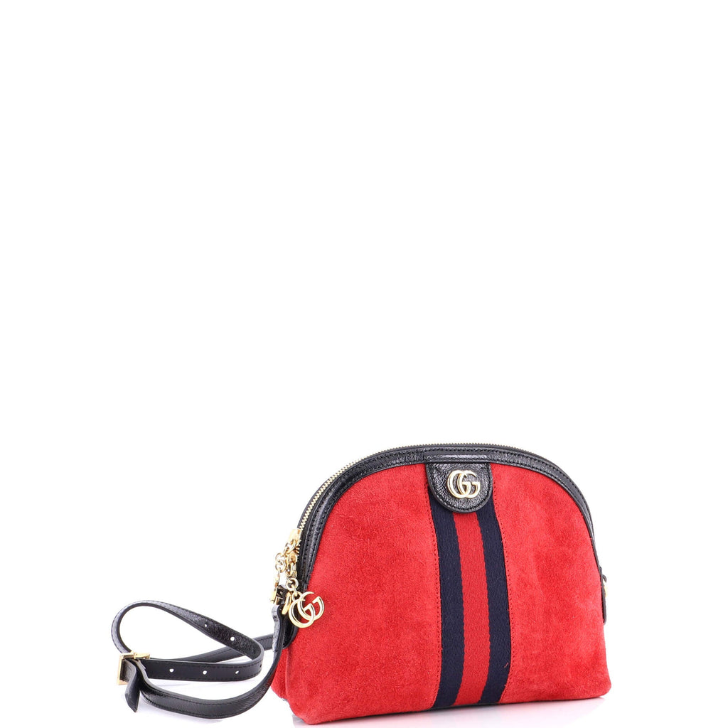 Ophidia Dome Shoulder Bag Suede Small