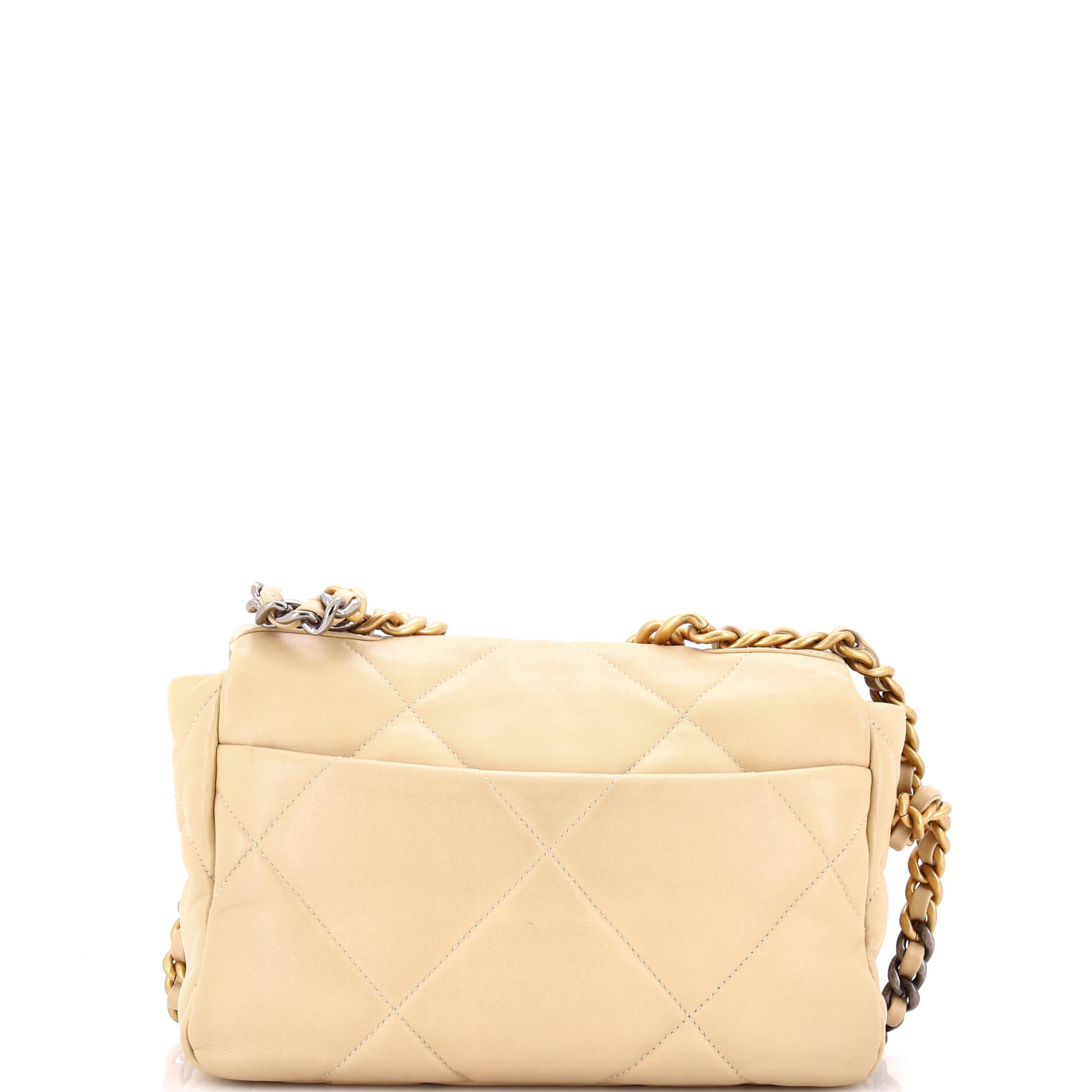 19 Flap Bag Quilted Leather Medium