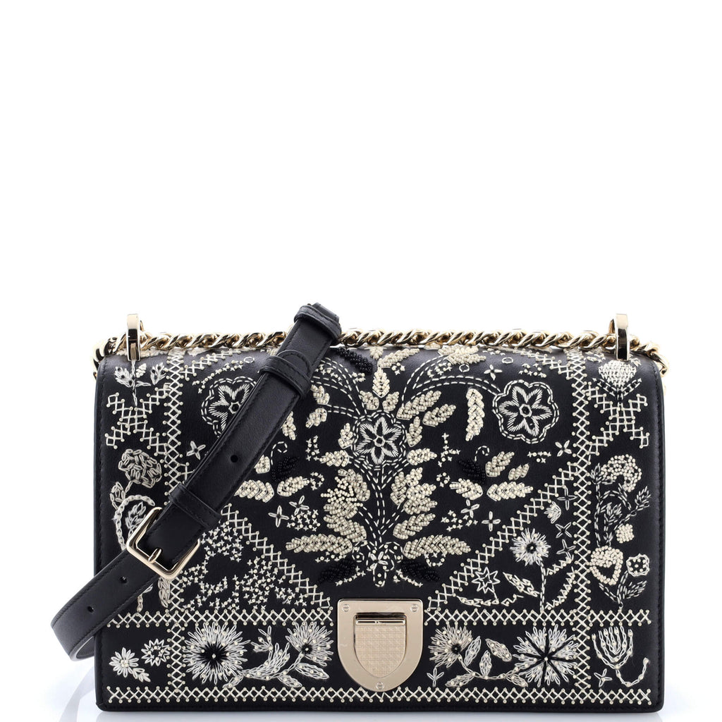 Diorama Flap Bag Embellished Lambskin Medium