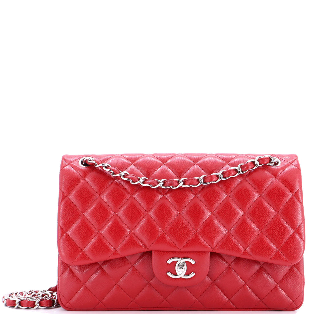Classic Double Flap Bag Quilted Caviar Jumbo