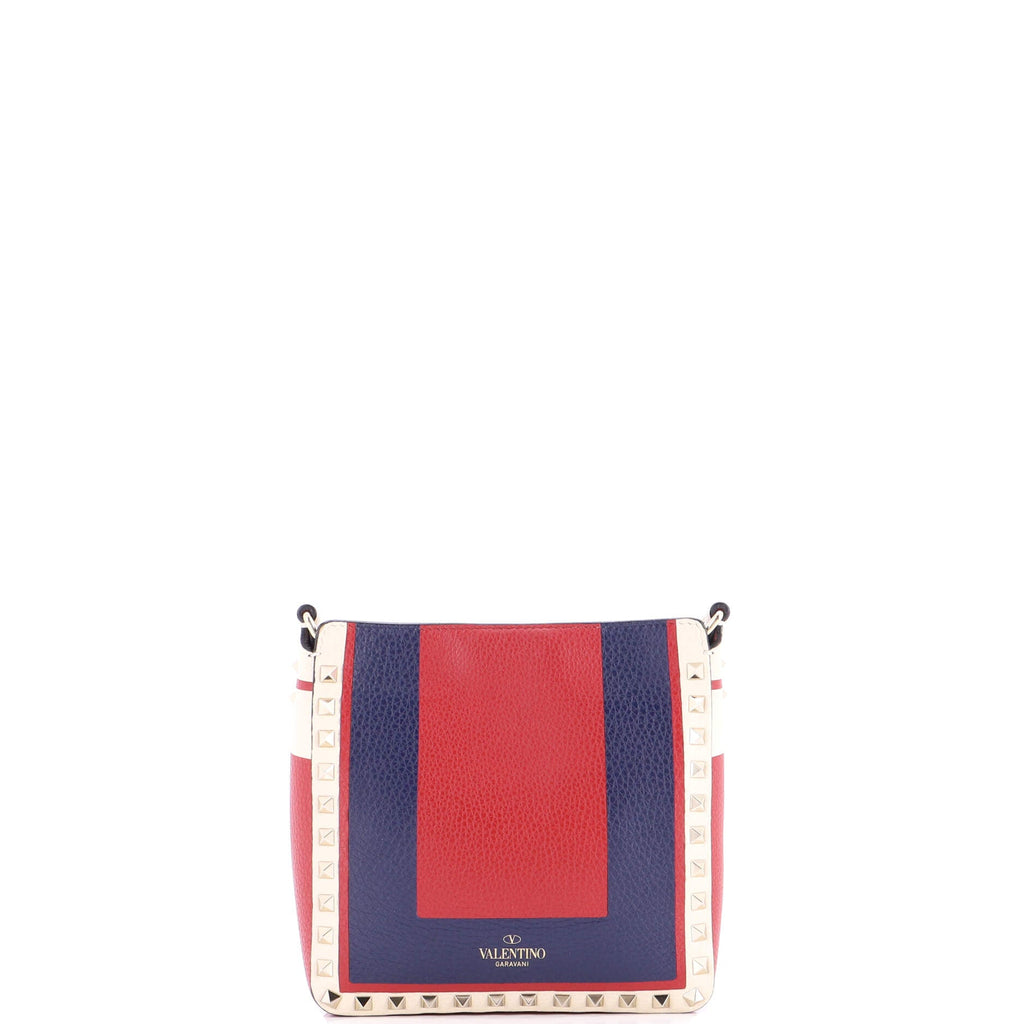 Rockstud Flip Lock Messenger Bag Leather Mini