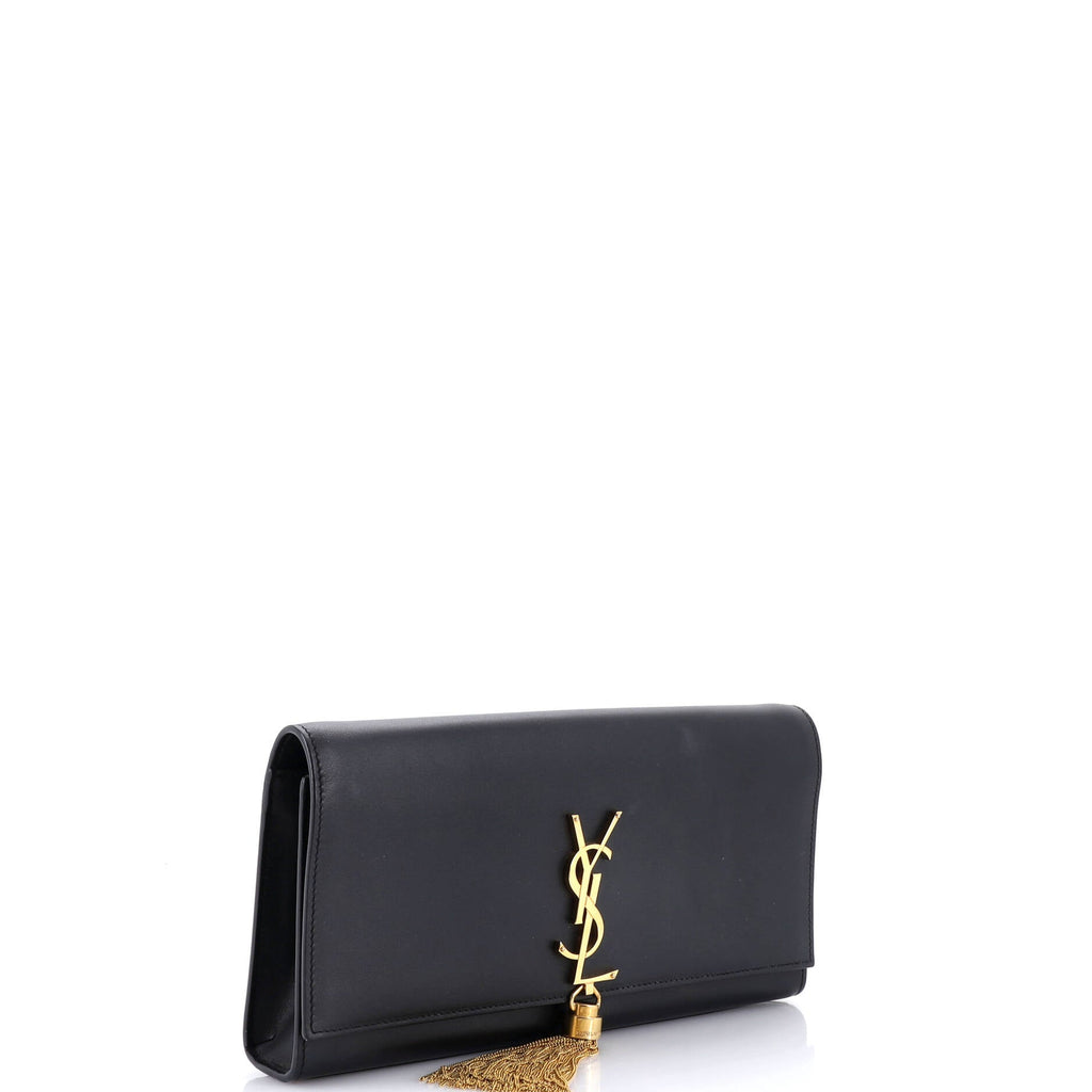 Classic Monogram Tassel Clutch Leather Long